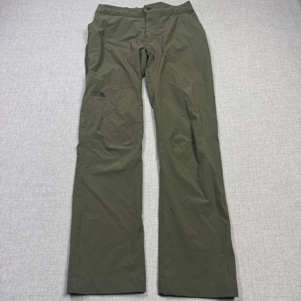The North Face Pants Mens 30x32 Green Rain Pants Elastic Waist Lined Stretch